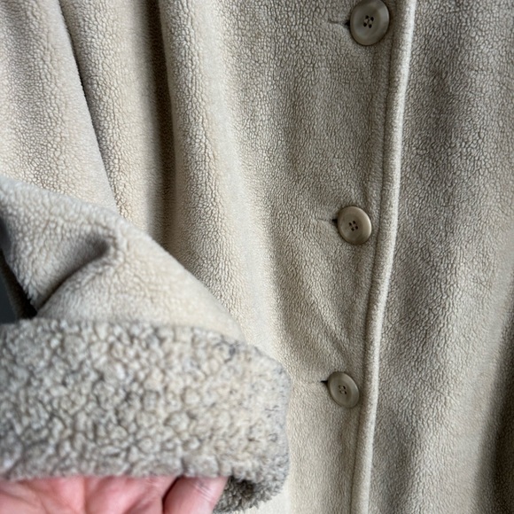 Vintage Forecaster of Boston Car Coat Fleece Sherpa Trimmed 90s Size Small - Picture 4 of 13